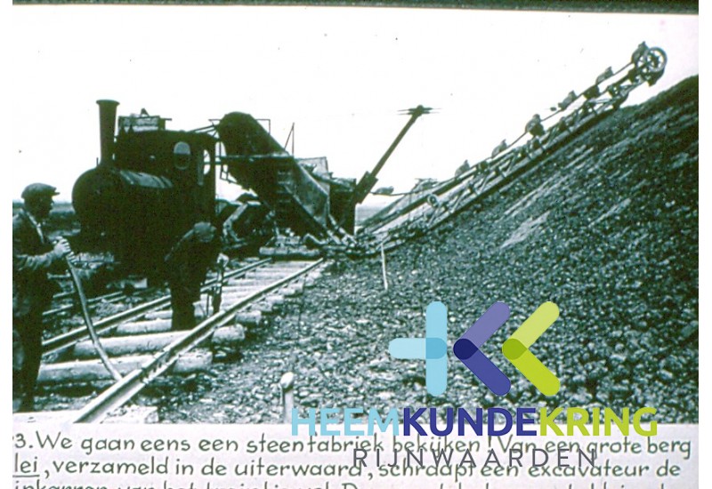 Werken met de excavateur Steenfabriek F00002533